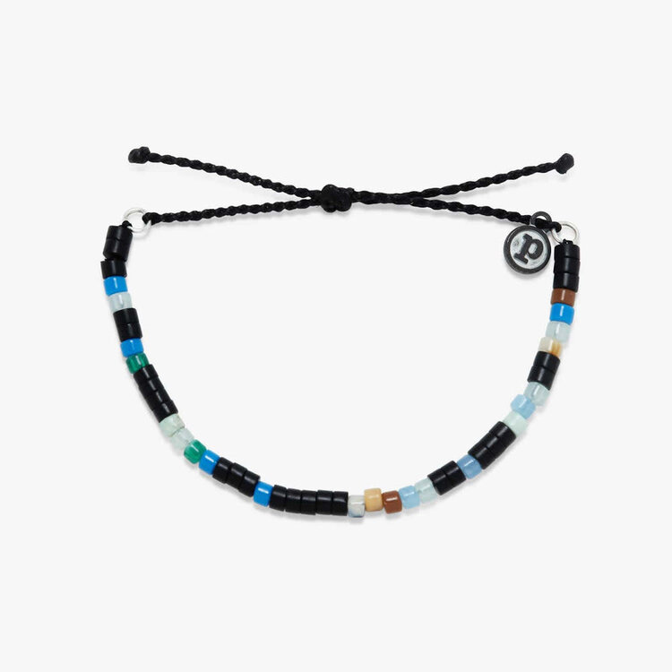 Pura Vida Pura Vida Men Mixed Seed Bead Cord Bracelet | Black