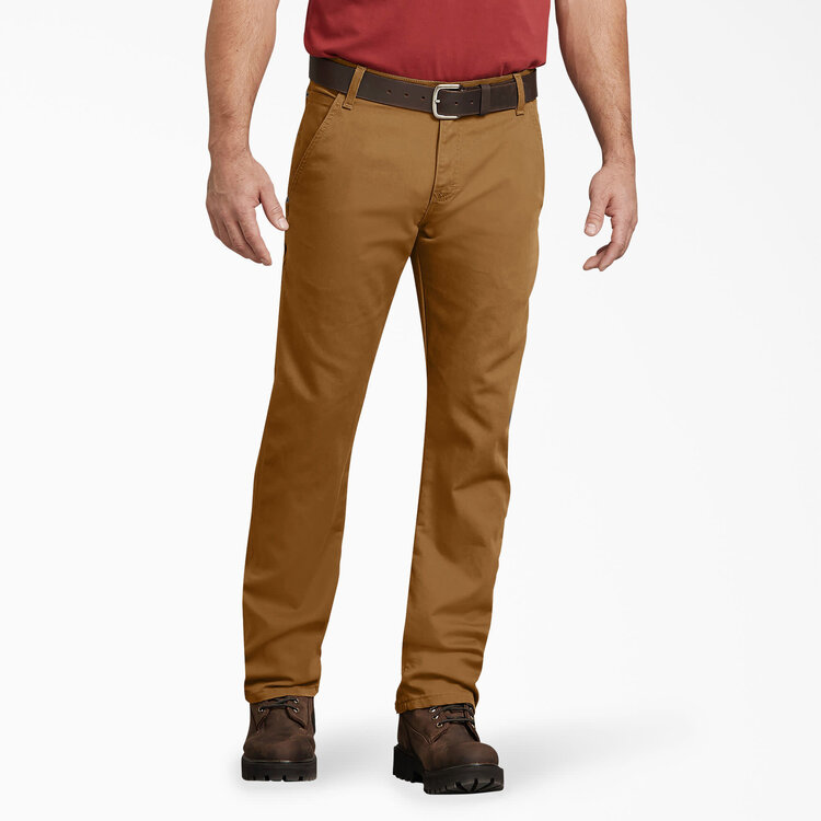 Dickies Dickies Mens Tough Max Duck Utility Pants Regular | Stonewashed Brown Duck