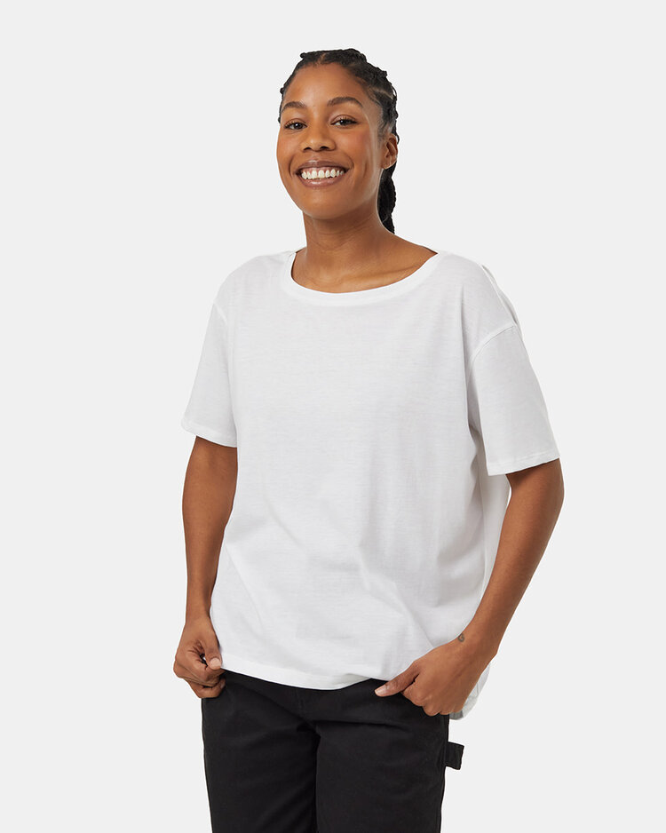 Tentree Tentree Treeblend High Low T-Shirt (Womens) | White