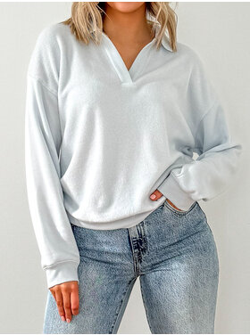 Z Supply Z Supply Nico Reverse Fleece Top | Pool Blue