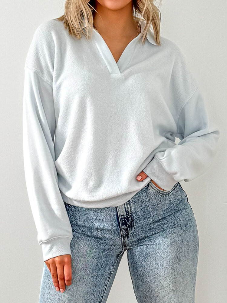 Z Supply Z Supply Nico Reverse Fleece Top | Pool Blue