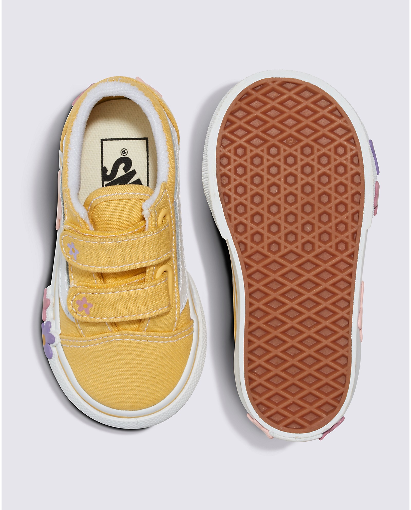 Baby yellow checkered vans hot sale