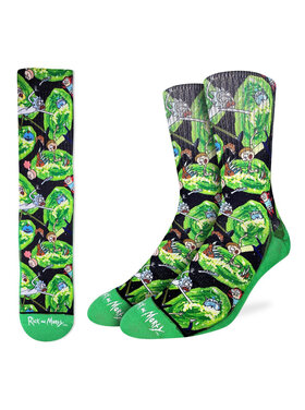 Good Luck Socks Good Luck Sock M Rick And Morty Wormholes Socks | 8-13