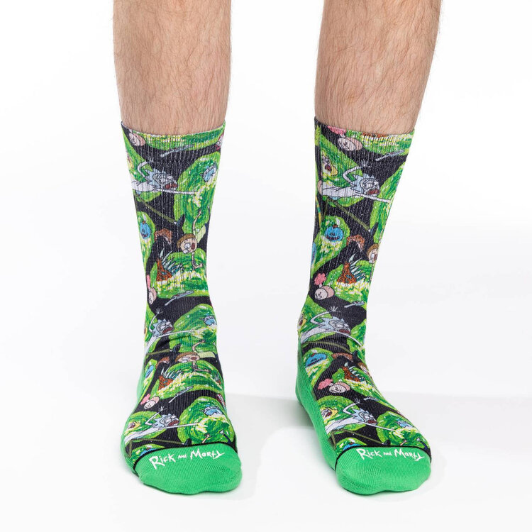 Good Luck Socks Good Luck Sock M Rick And Morty Wormholes Socks | 8-13
