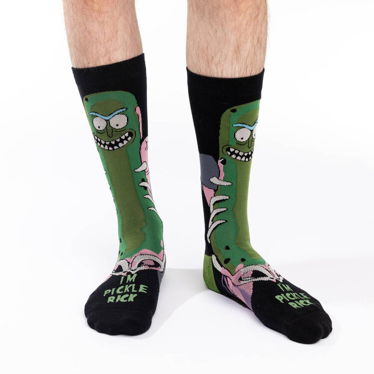 Good Luck Socks Good Luck Sock Rick And Morty Pickle Rick Socks (Mens) | 8-13
