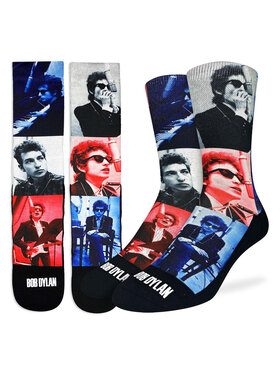 Good Luck Socks Good Luck Sock Mens Bob Dylan Red & Blue Socks | 8-13