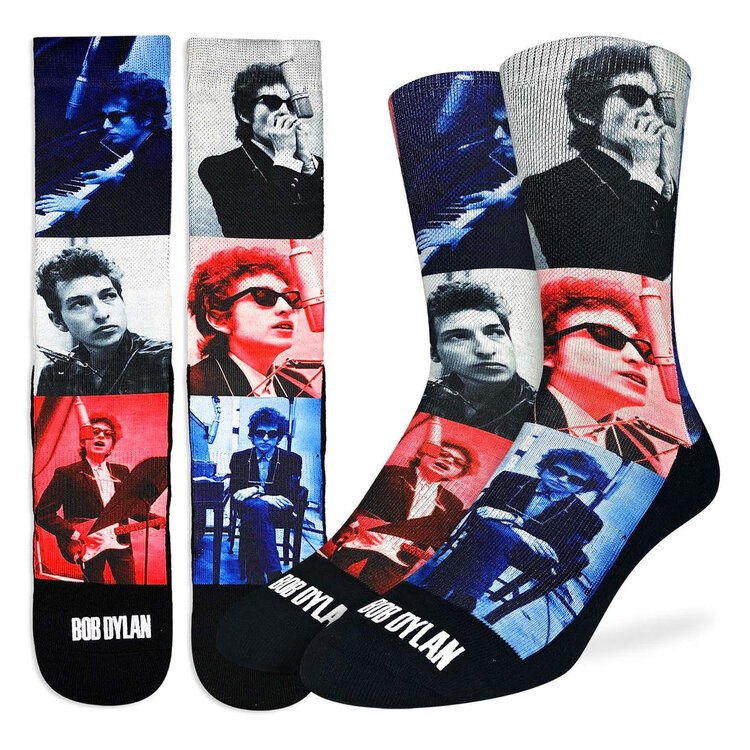 Good Luck Socks Good Luck Sock Mens Bob Dylan Red & Blue Socks | 8-13