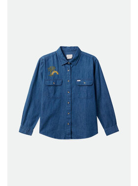 Brixton Brixton Womens Bowery Bf Overshirt | Indigo Rinse