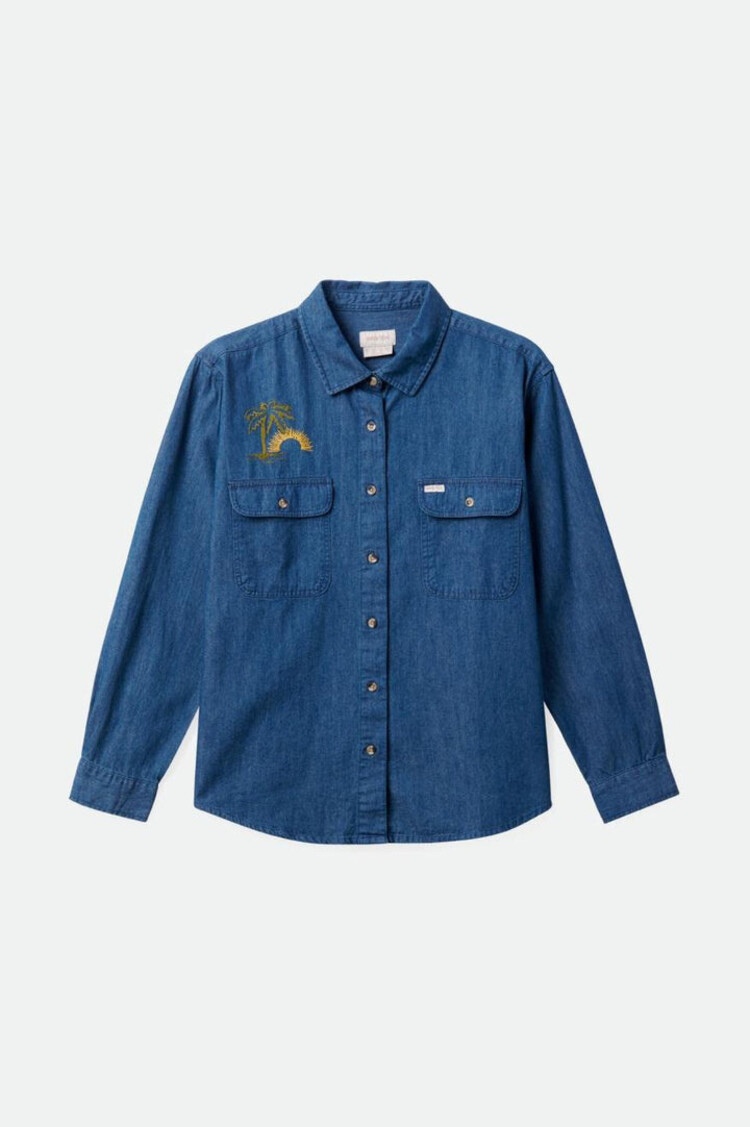 Brixton Brixton Womens Bowery Bf Overshirt | Indigo Rinse