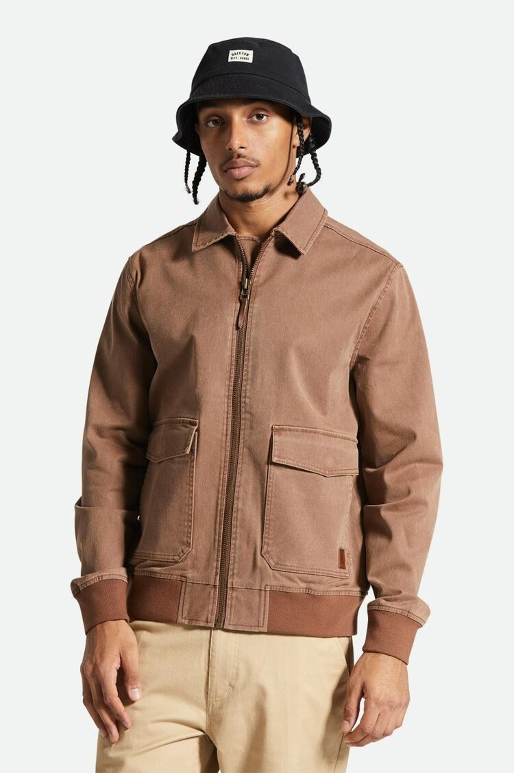 Brixton Brixton Mens Dillinger Station Jkt | Sepia Sol Wash