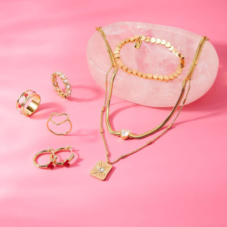 Pura Vida Pura Vida Heart Burst Pendant Necklace | Gold