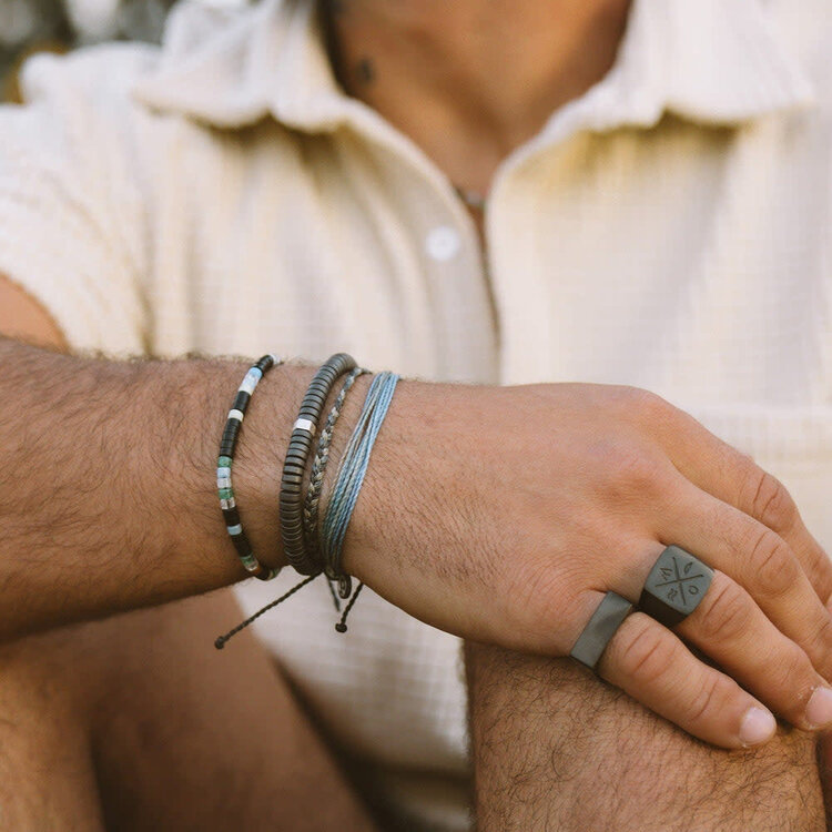 Pura Vida Pura Vida Mini Braided Multi Bracelet | Steel