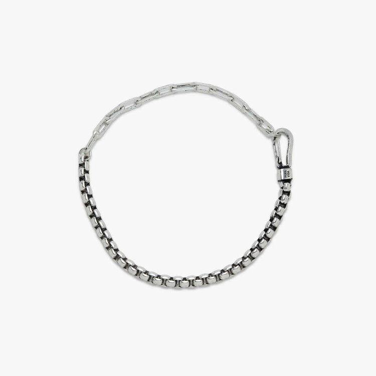 Pura Vida Pura Vida Men Carabiner Clasp Chain Bracelet | Silver