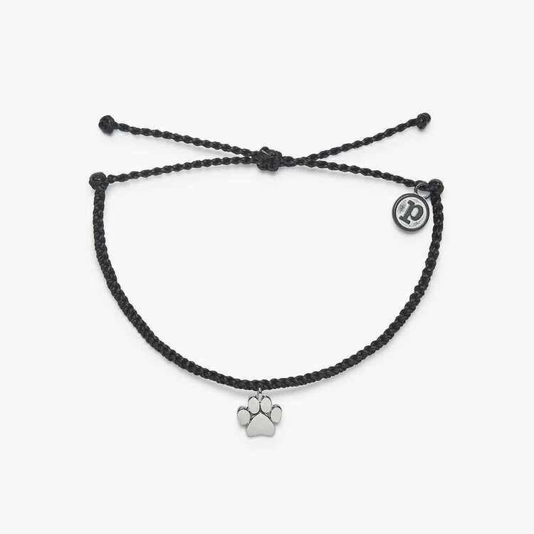 Pura Vida Pura Vida Paw Bead Charm Bracelet | Black