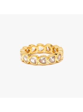 Pura Vida Pura Vida Stone Heart Ring Band | Gold
