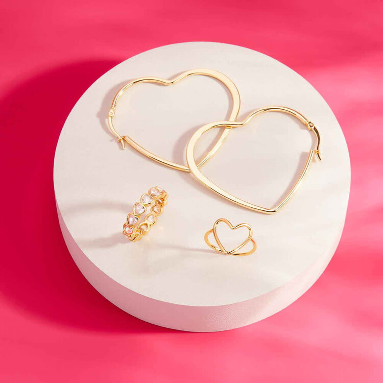 Pura Vida Pura Vida Stone Heart Ring Band | Gold