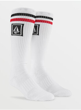 Volcom Volcom Mens Ramp Stone Skate Sock Pr | White