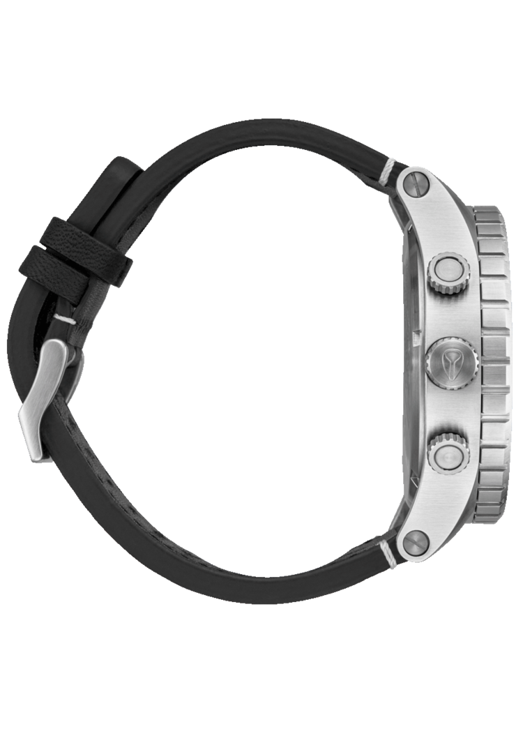 Nixon Nixon 51-30 Chrono Leather | Silver/Black/Cranberry