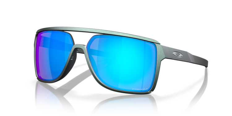 Oakley Oakley Castel Matte Silver/Blue Colorshift | Prizm Sapphire