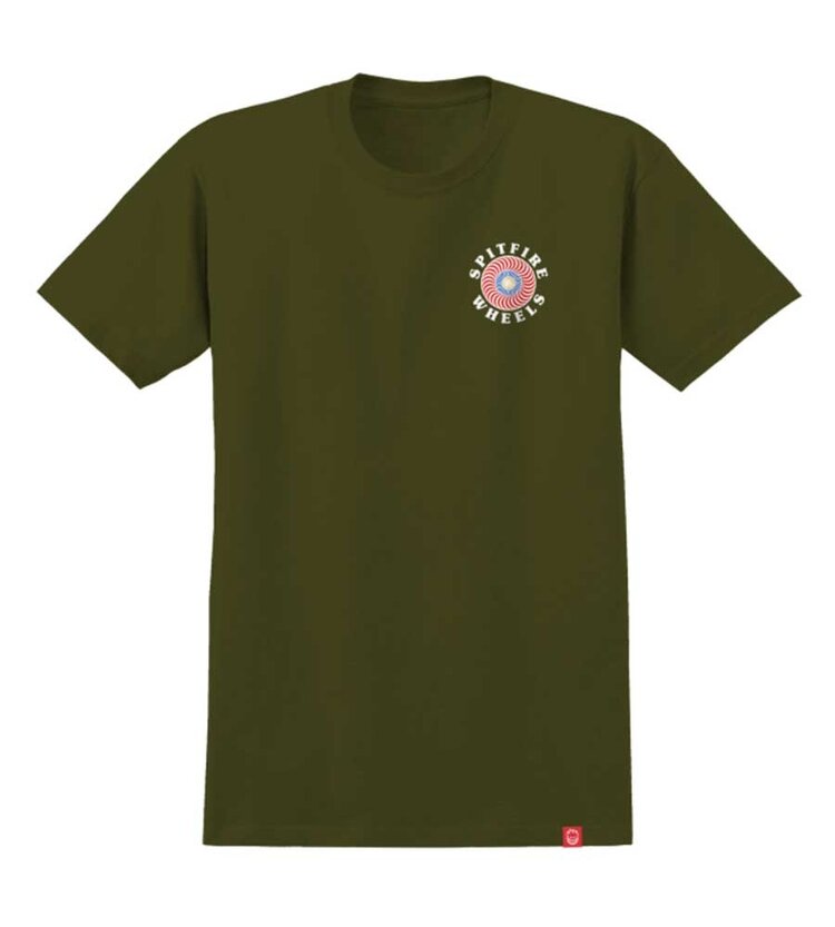 Spitfire Spitfire Og Classic Fill S/S T-Shirt | Forest Green W/ Multi Color Prints