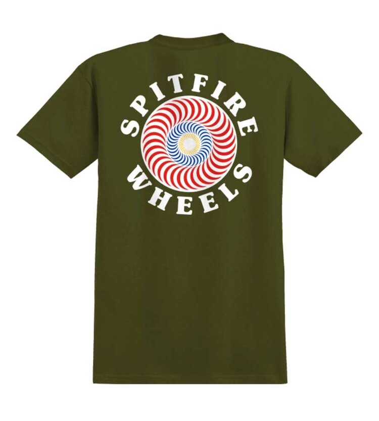 Spitfire Spitfire Og Classic Fill S/S T-Shirt | Forest Green W/ Multi Color Prints