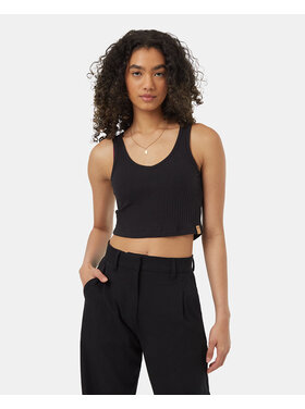 Tentree Tentree Womens Cropped Fitted Tank | Meteorite Black