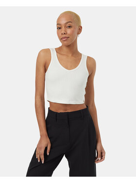 Tentree Tentree Womens Cropped Fitted Tank | White