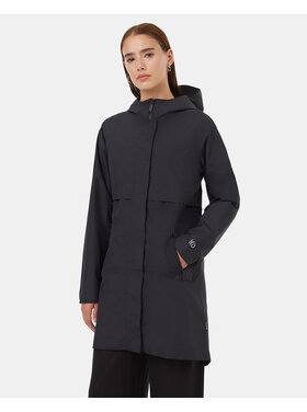 Tentree Tentree Womens Nimbus Long Rain Jacket | Meteorite Blk