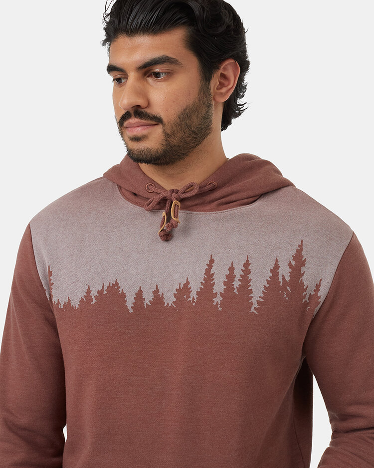 Tentree Tentree Mens Juniper Hoodie | Mesa Red Htr/Wht