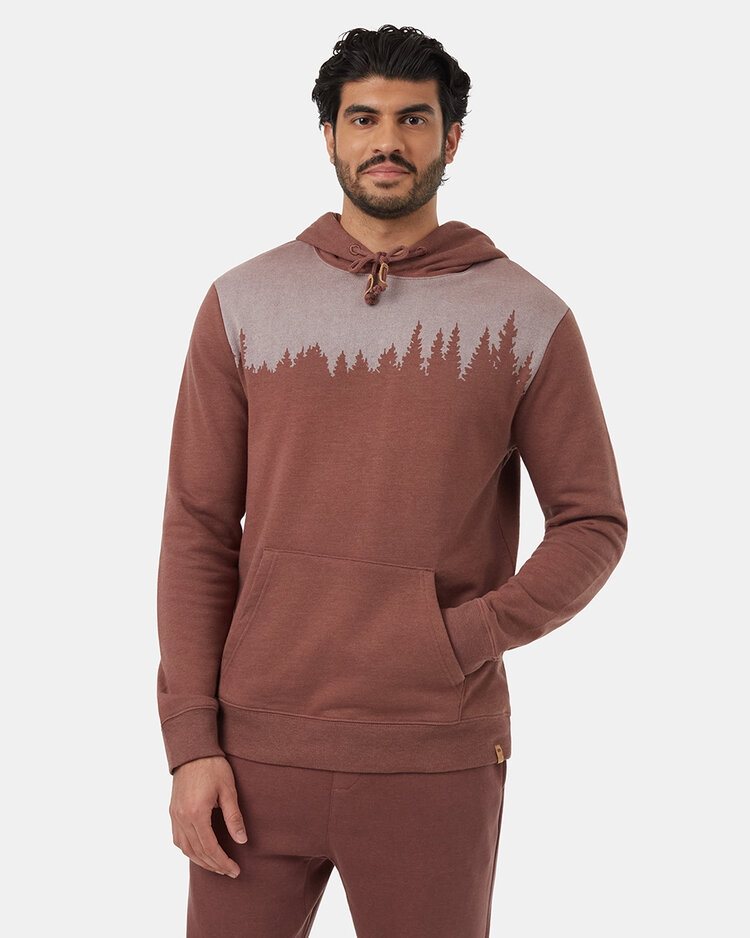Tentree Tentree Mens Juniper Hoodie | Mesa Red Htr/Wht