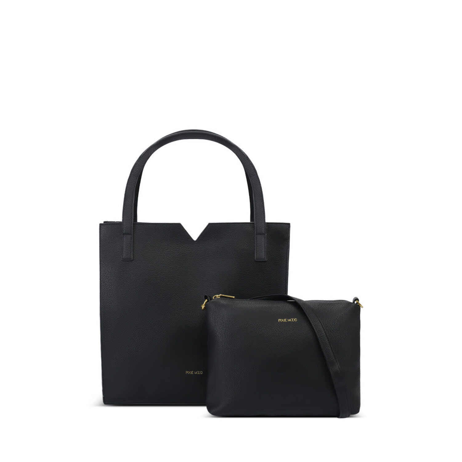Pixie Mood Alicia Tote Ii Black Pebbled S3 Boardshop