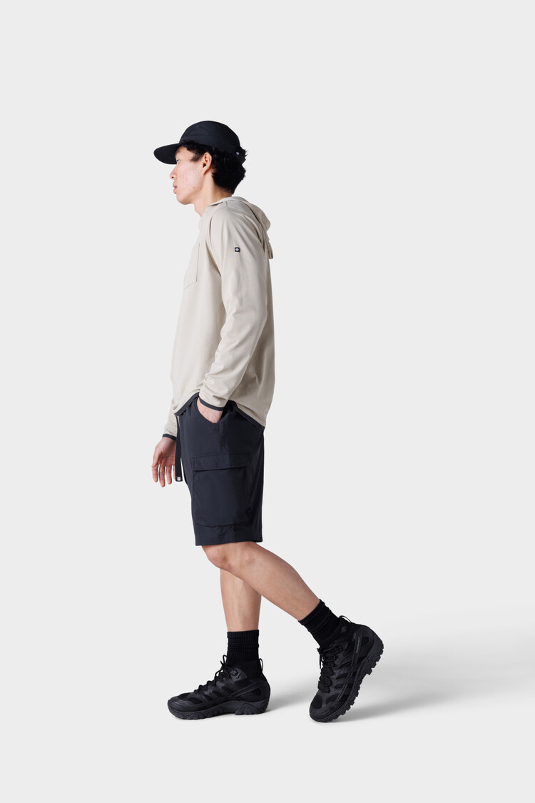 686 686 Mens Traveler Featherlight Cargo Shorts - 8" | Black