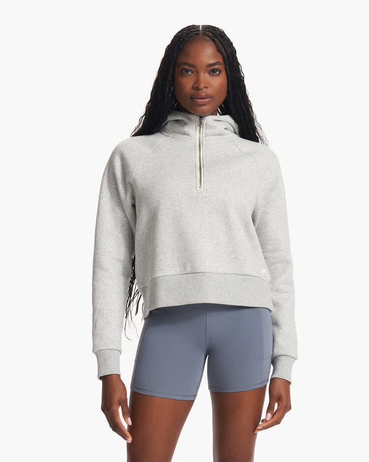 Vuori Vuori Restore Half Zip Hoodie (Womens) | Light Heather Grey