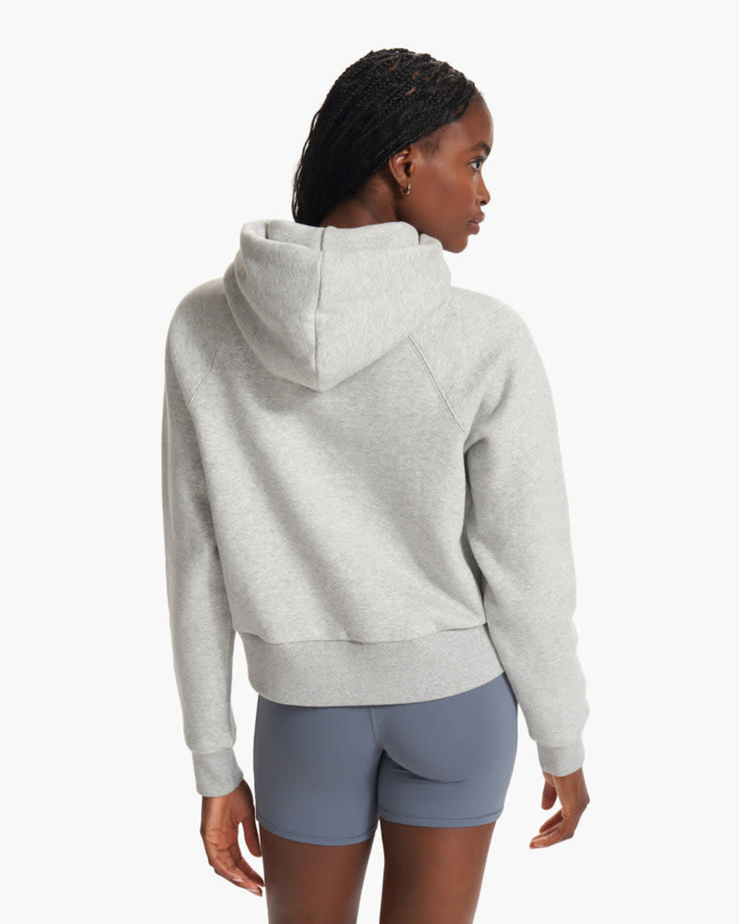 Vuori Womens Restore Half Zip Hoodie Light Heather Grey S3 Boardshop
