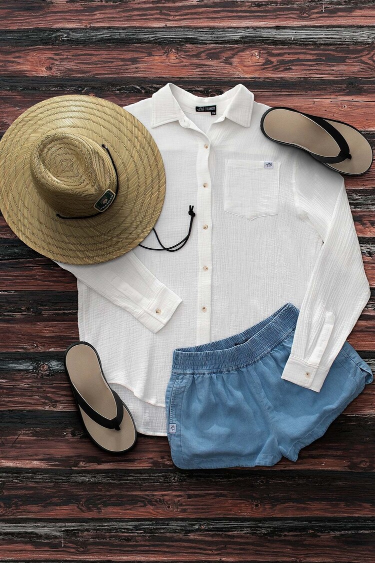 TEAMLTD TEAMLTD Womens Boatday Button Up | White