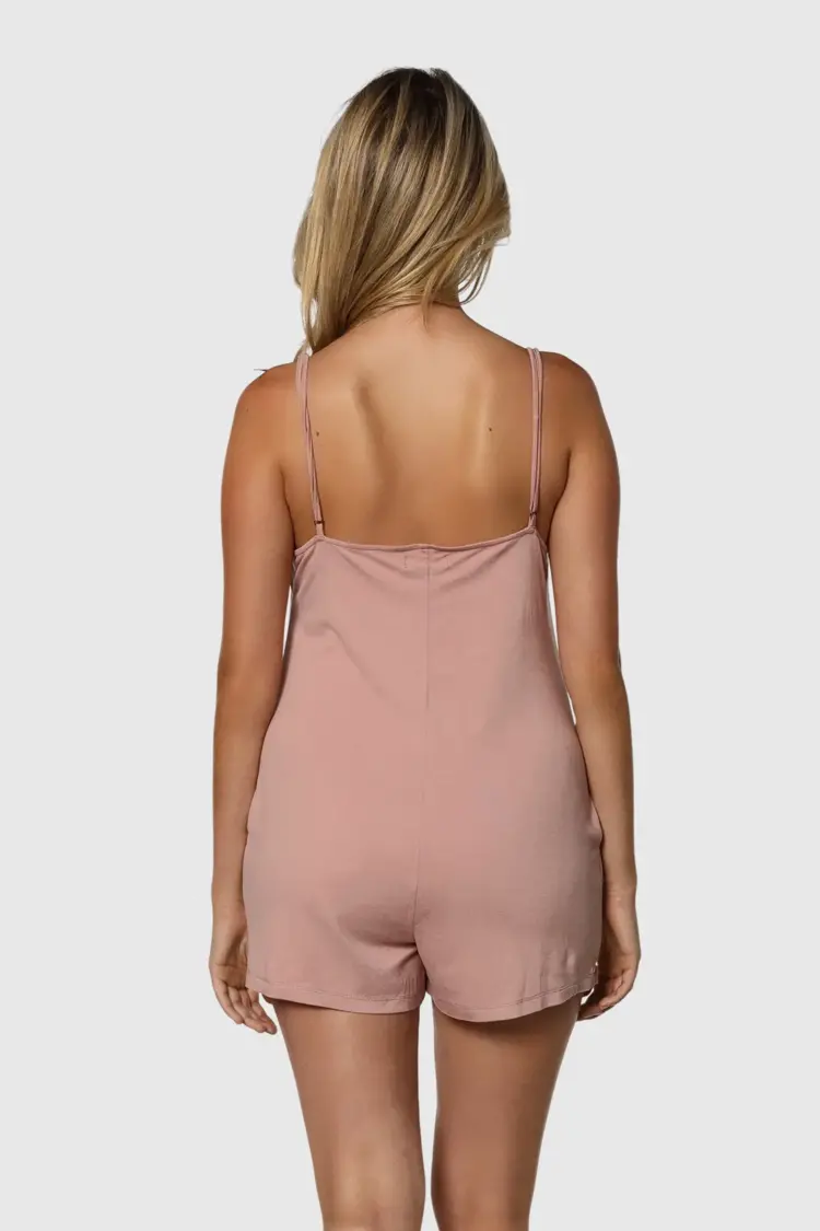TEAMLTD TEAMLTD Womens Button Up Romper | Rose