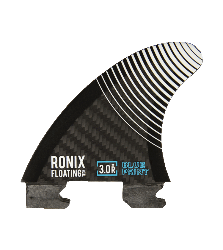 Ronix Ronix Floating Fin-S 2.0 Right Surf Fin 3.5in | Carbon