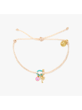 Pura Vida Pura Vida Bonne Chance Gold Charm Bracelet | Vanilla