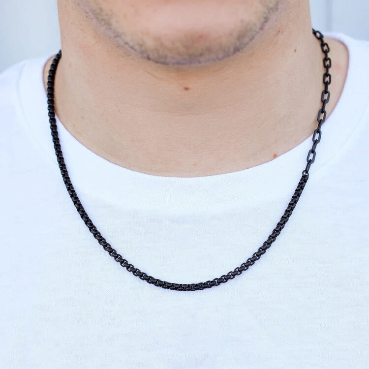 Pura Vida Pura Vida Mens Rolo Chain Necklace | Black