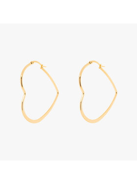 Pura Vida Pura Vida Oversized Heart Hoop Earrings | Gold