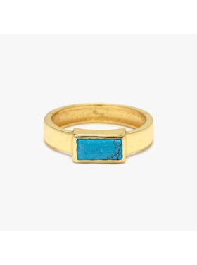 Pura Vida Pura Vida Tulum Turquoise Ring | Gold