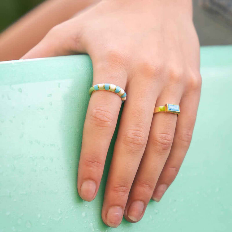 Pura Vida Pura Vida Tulum Turquoise Ring | Gold
