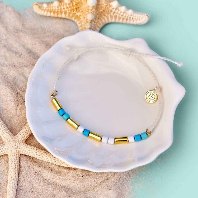 Pura Vida Pura Vida Undertow Enamal Bead Charm Bracelet | Natural