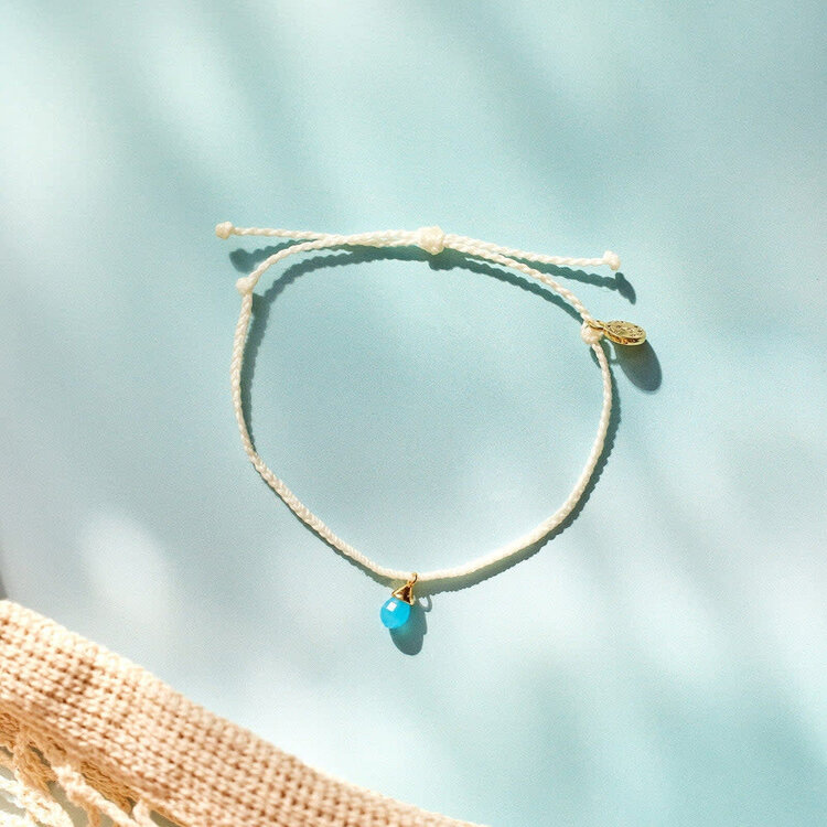 Pura Vida Pura Vida Water Drop Charm Bracelet | Natural