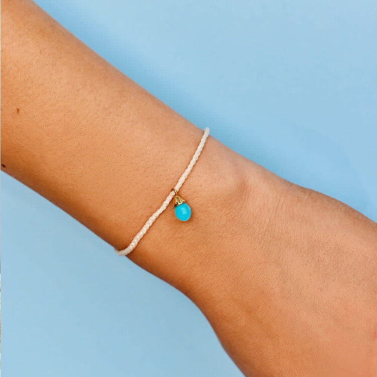 Pura Vida Pura Vida Water Drop Charm Bracelet | Natural