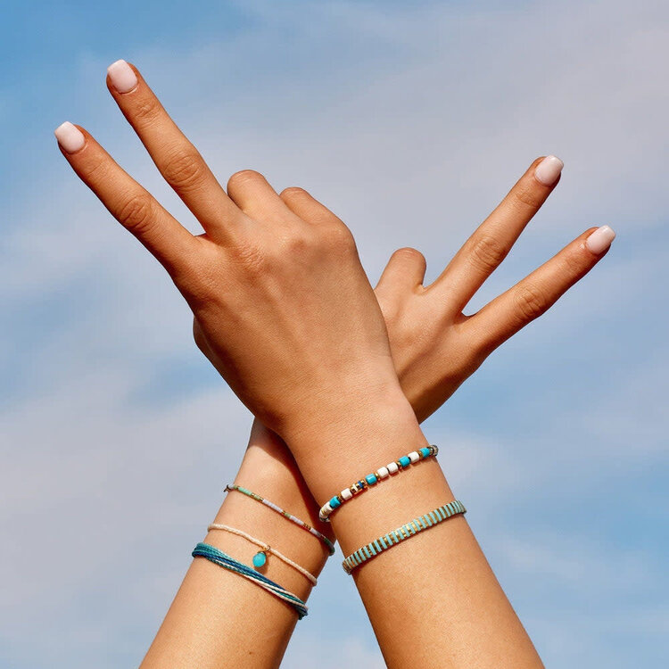 Pura Vida Pura Vida Water Drop Charm Bracelet | Natural