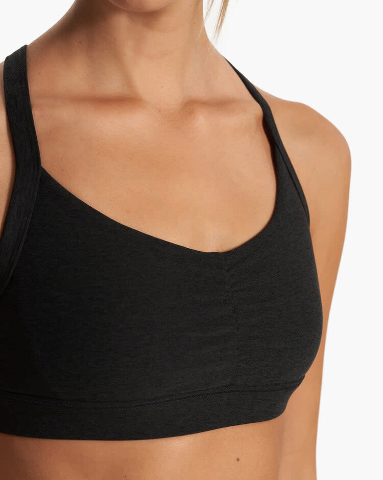 Vuori Vuori Elevation Ruched Bra (Womens) | Black Heather