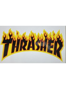 Thrasher Thrasher Flame Logo Large Sticker | Black  (T2)
