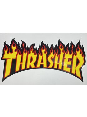 Thrasher Thrasher Flame Logo Large Sticker | Yellow  (T3)