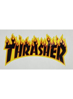 Thrasher Thrasher Flame Logo Medium Sticker | Black  (T6)